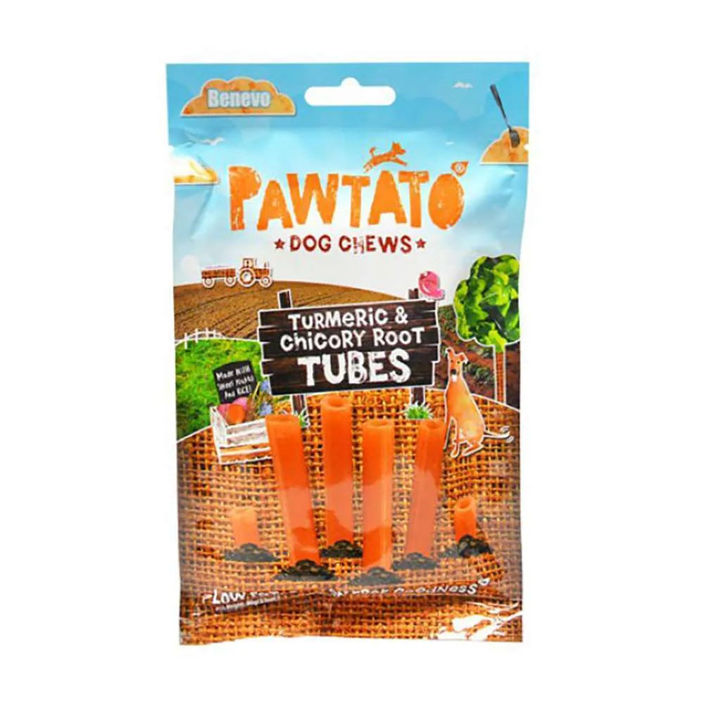 benevo-pawtato-Kurkuma-und-Zichorienwurzel-vegane-Kausnack-fuer-Hunde-1000×1000-1