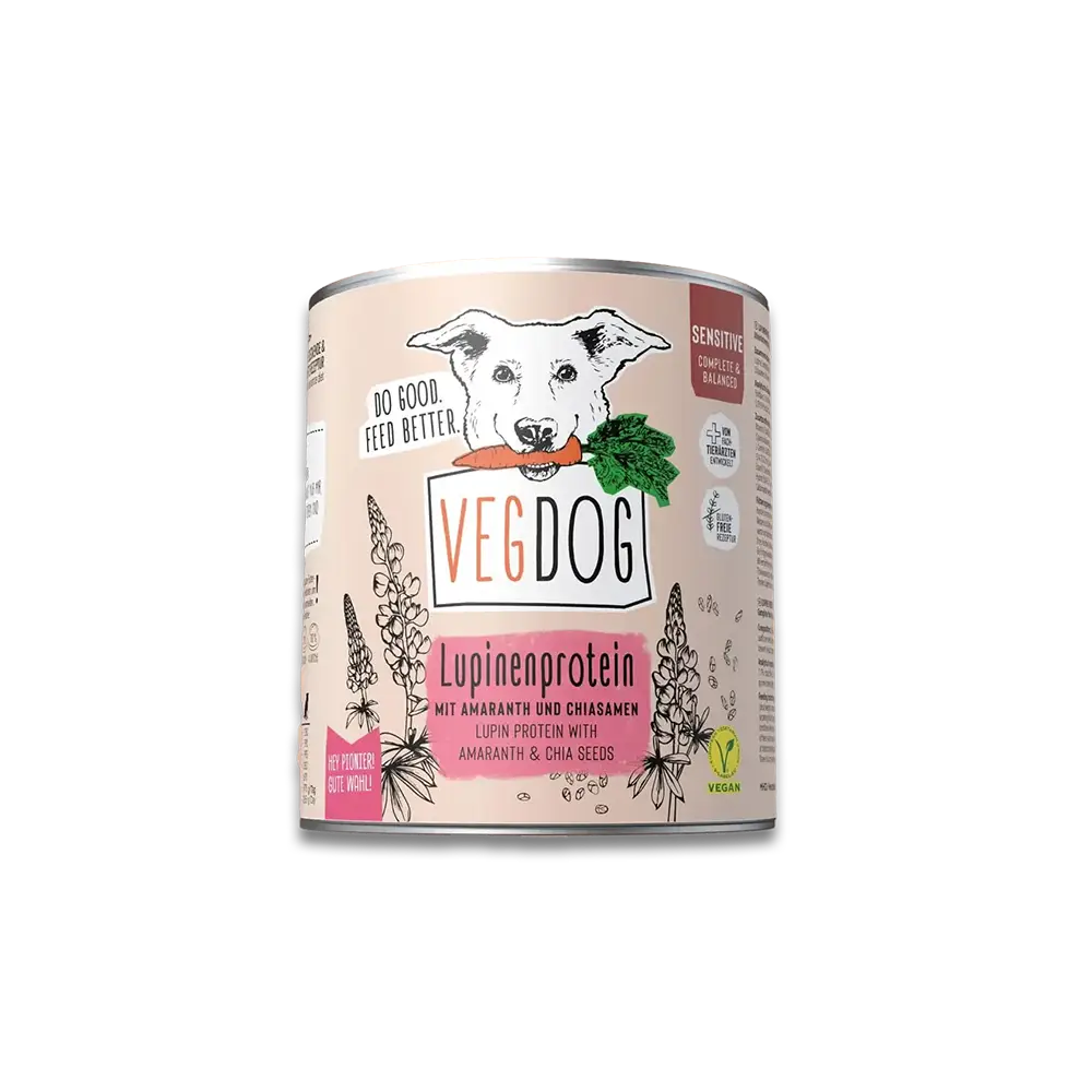 VEGDOG-Sensitive-Lupinenprotein-800g-Dose-veganes-Alleinfutter-fuer-Hunde-1000×1000-1
