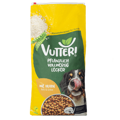 Vutter! Trockenfutter Schmeckt wie Huhn – Veganes Hundetrockenfutter