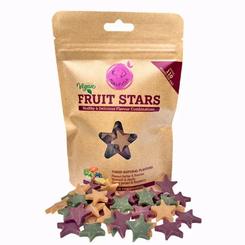Miro & Makauri Fruit Stars - softe, vegane Hundeleckerli mit Früchten 85g
