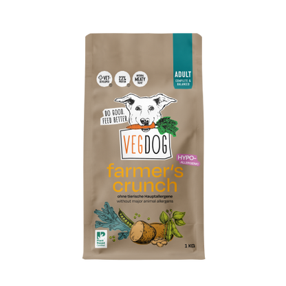 VEGDOG Farmer's Crunch veganes Trockenfutter