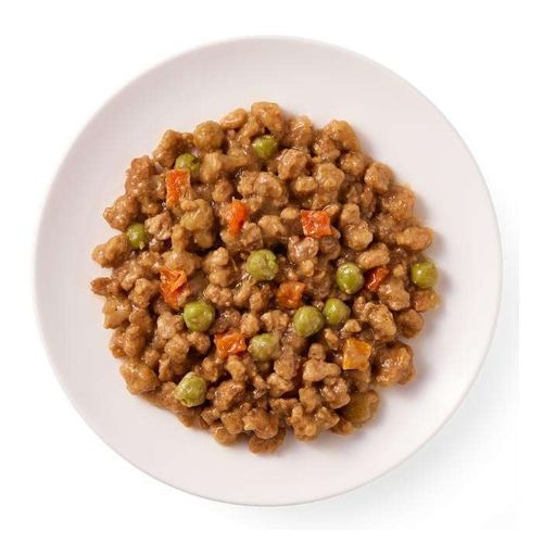Yarrah Bio Vega Nassfutter 150 g – Draufsicht auf die Schale mit vegetarischen Bröckchen